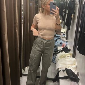 Zara Army Gree Cargo Pants